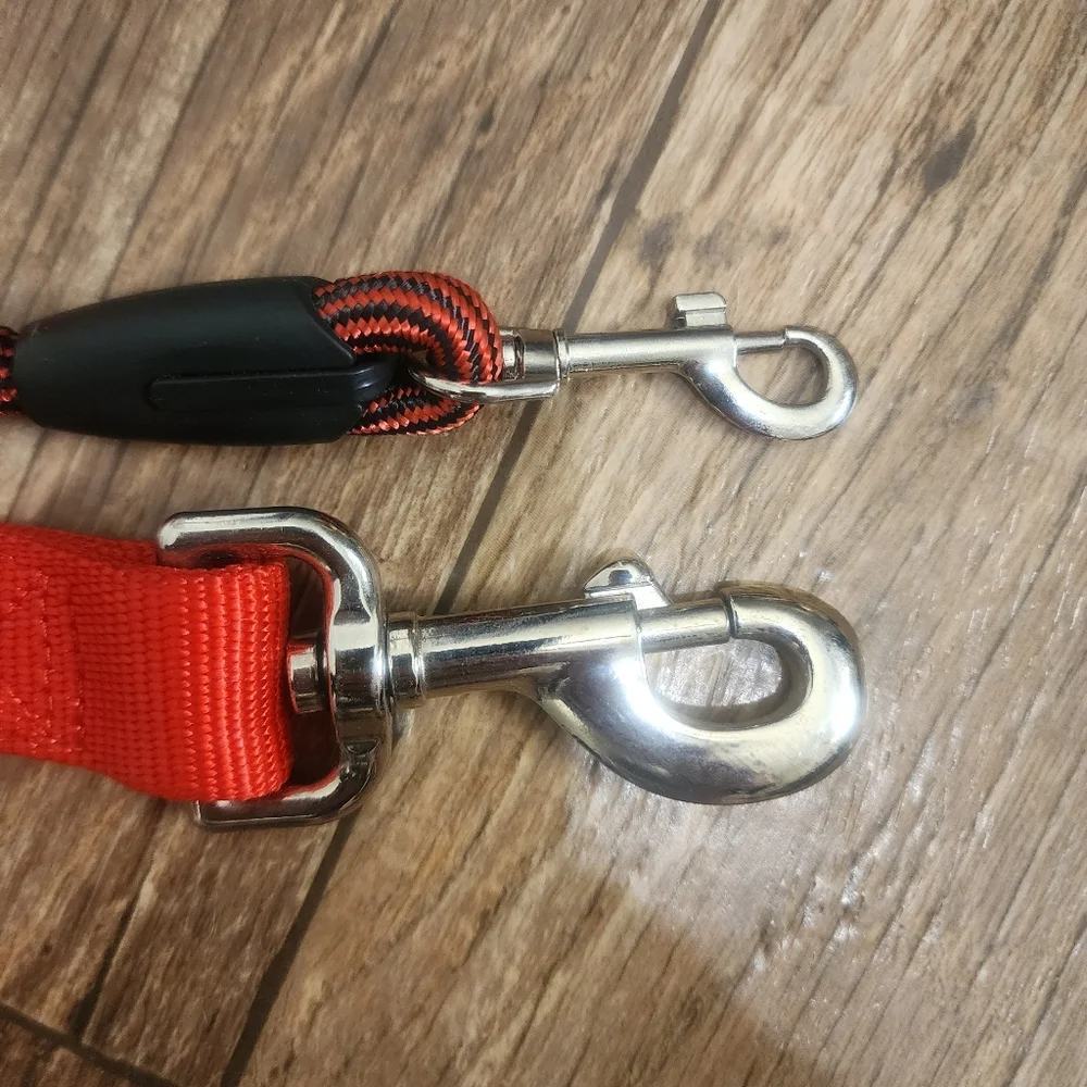 2-LEASHES COASTAL PET 6' HEAVY DUTY NYLON & CORDED / BRAIDED DOG LEASHES